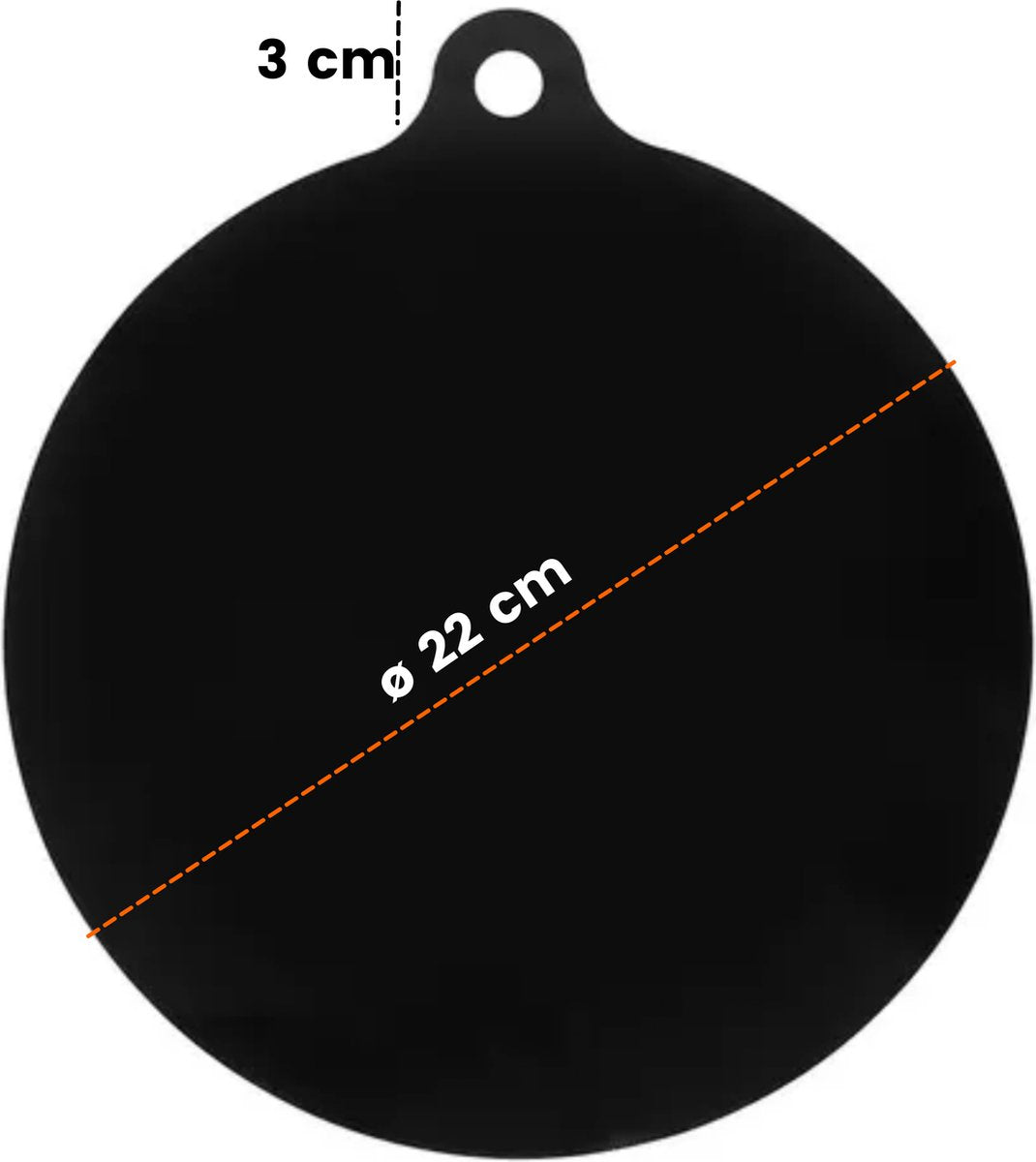 Induction Protector - Pan Coaster - Set of 4 - 22CM - Resistant up to 240 ºC - Silicone - Black - Image 2