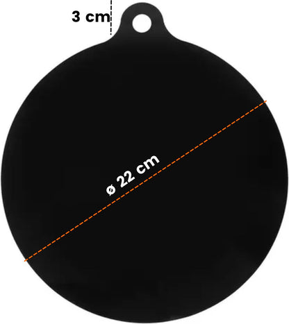 Induction Protector - Pan Coaster - Set of 4 - 22CM - Resistant up to 240 ºC - Silicone - Black - Image 2
