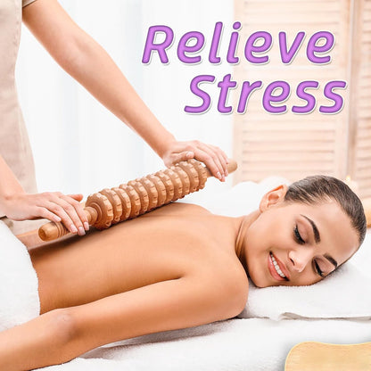 Massage Ball - Massage - Massage Stick - Massage Device - Relieve Fatigue - Accessories - Anti-Cellulite Massage Roller Tool - Full Body Massager - Thigh Massager - Curved Wooden Massage Roller - Connective Tissue Massages - Relax - Image 5