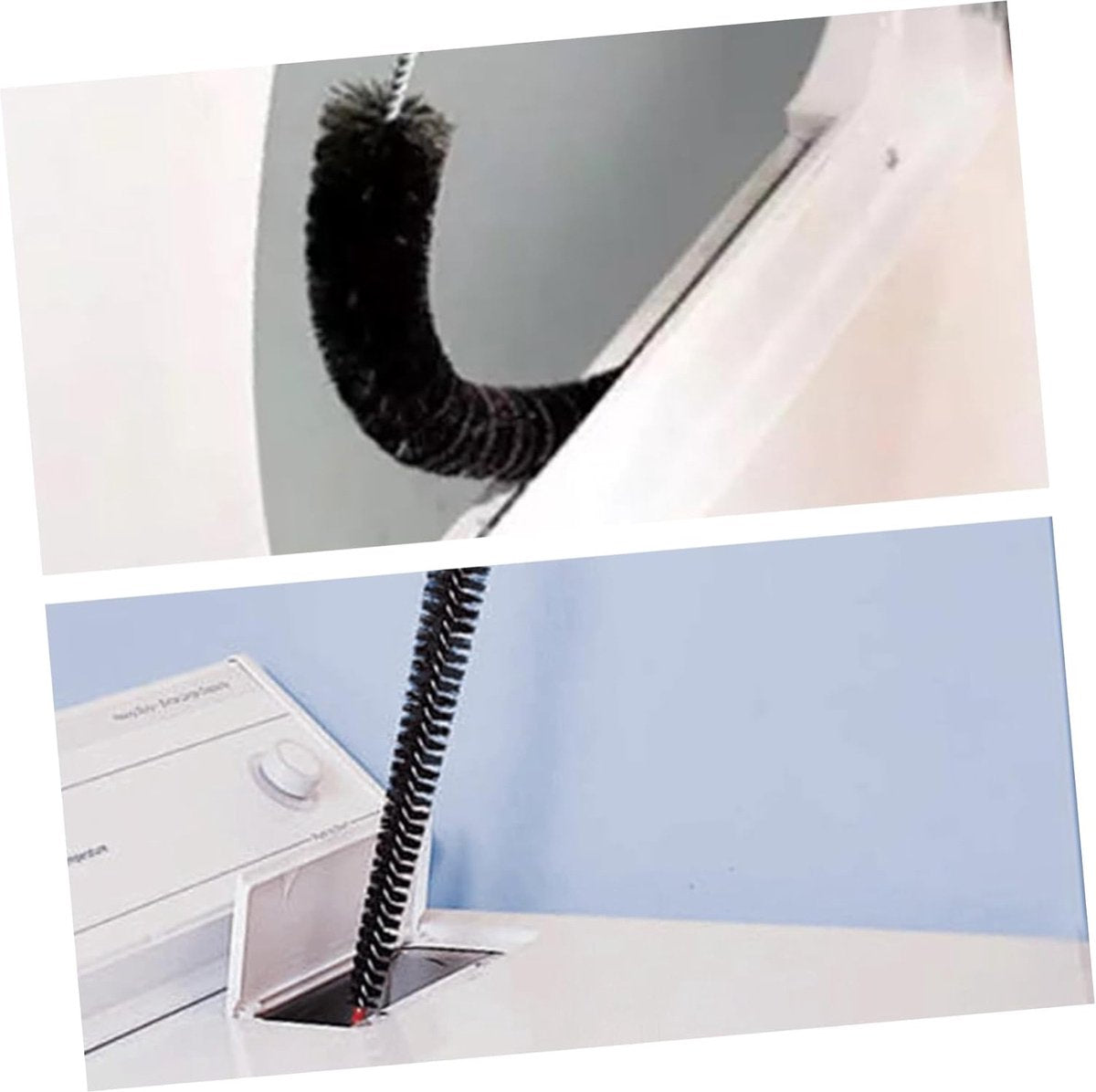 Radiator Brush - 2 Pieces - Flexible Radiator Brush - Dust-Binding Brush - Heating Cleaning Brush/Rapid Brush - Heating Scrub Brush - Handy - With Handle - Long Handle - Multifunctional - For Dry and Wet Cleaning - Black - 70/75cm - Image 3