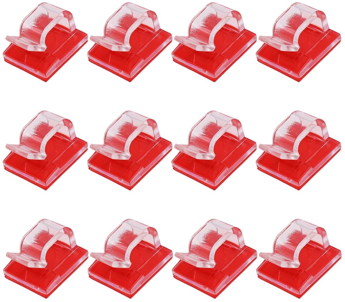 Cable Clips - 100 Pieces - Cable Holder - Halloween - Christmas - Nail Clip - Cable Tie - Clips - Cable Channel - Ties - Cable Lock - Cable Channels - Roof Hooks - Cable Clamp - Transparent - Strong clamping force - very for Party / Halloween / Christmas  - Image 2