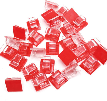 Cable Clips - 100 Pieces - Cable Holder - Halloween - Christmas - Nail Clip - Cable Tie - Clips - Cable Channel - Ties - Cable Lock - Cable Channels - Roof Hooks - Cable Clamp - Transparent - Strong clamping force - very for Party / Halloween / Christmas  - Image 4