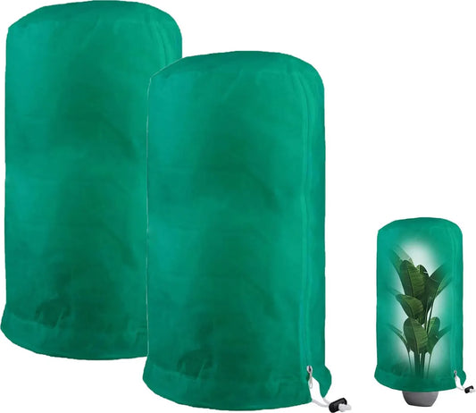 Frost Protection Plant Cover - 2 Pieces - Plant Cover - Frost Non-Woven Fabric - Plant Protective Covers - Plant Protection - Winter Protective Cover Tree/Plant - 80x100cm - Anti-Frost Protective Cover Plants - Winter Cover - Durable - Zipper - UV Permeab