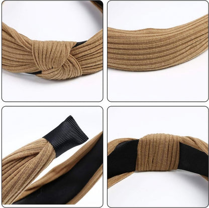 Women's Headbands - Set of 6 Pieces - Headband - Knot Cross Knitted Headbands - Adult Headbands - Sports Yoga Headbands - Mixed 6 Colors - Elastic - Lightweight - Women - Girls - Athletic - Gym - Dance - Yoga - Hair Accessories - Image 5