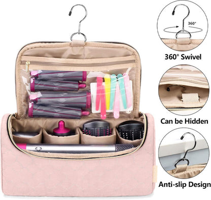 Travel Case Suitable for Dyson Hair Dryer - Hair Styler Storage Bag - Straightener Attachment Travel Bag - With Compartments for Dyson Accessories - Hair Curler Accessories - Women's Toiletry Bag - Storage Bag - Travel Bag - Travel Pouch - Organizer - Pin - Image 4