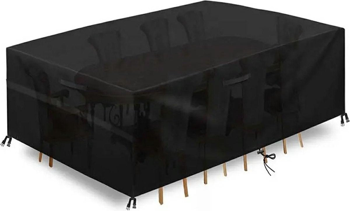 Waterproof Garden Set Protective Cover with Drawstring and Good Drainage - W242 x L160 x H100CM - Black Garden Furniture Cover - Garden Furniture Cover - Garden Set Cover - Lounge Set Cover - Garden Table Cover - Image 4