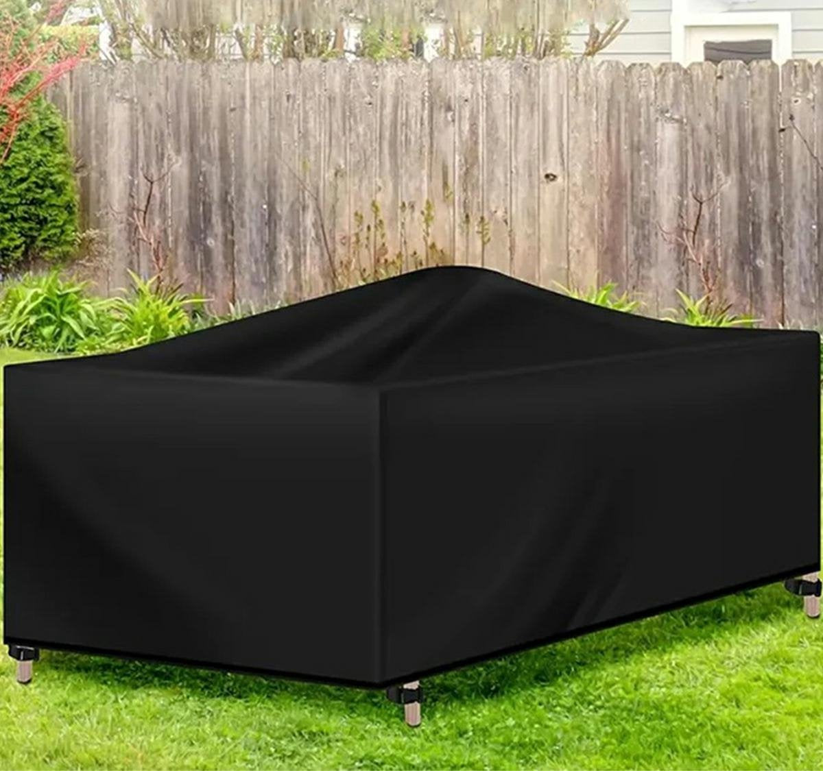 Waterproof Garden Set Protective Cover with Drawstring and Good Drainage - W242 x L160 x H100CM - Black Garden Furniture Cover - Garden Furniture Cover - Garden Set Cover - Lounge Set Cover - Garden Table Cover - Image 5