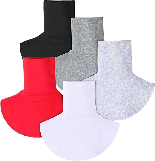 5 Pieces Faux Turtleneck Sweater Women - Windproof & Warm - Patch Turtleneck - Collars for Women - Faux Longneck Sweater - Faux Turtleneck - Fake Turtleneck - Turtleneck Collar - Turtleneck - One Size - 5 Colors - Women's Collar to Wear Under Something -