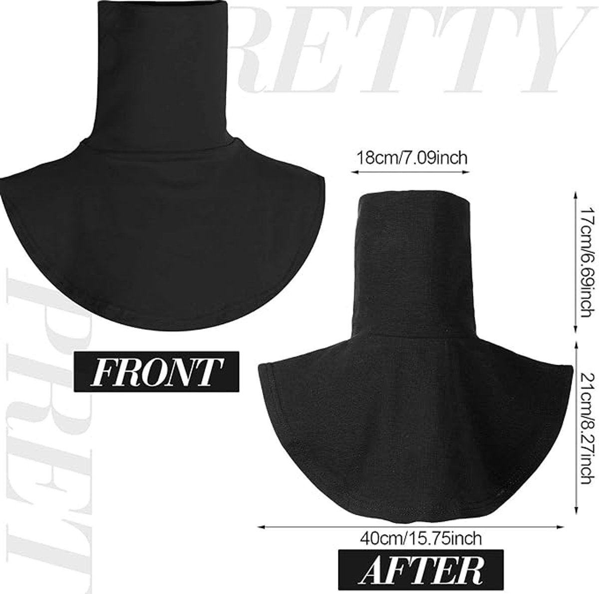 5 Pieces Faux Turtleneck Sweater Women - Windproof & Warm - Patch Turtleneck - Collars for Women - Faux Longneck Sweater - Faux Turtleneck - Fake Turtleneck - Turtleneck Collar - Turtleneck - One Size - 5 Colors - Women's Collar to Wear Under Something -  - Image 4