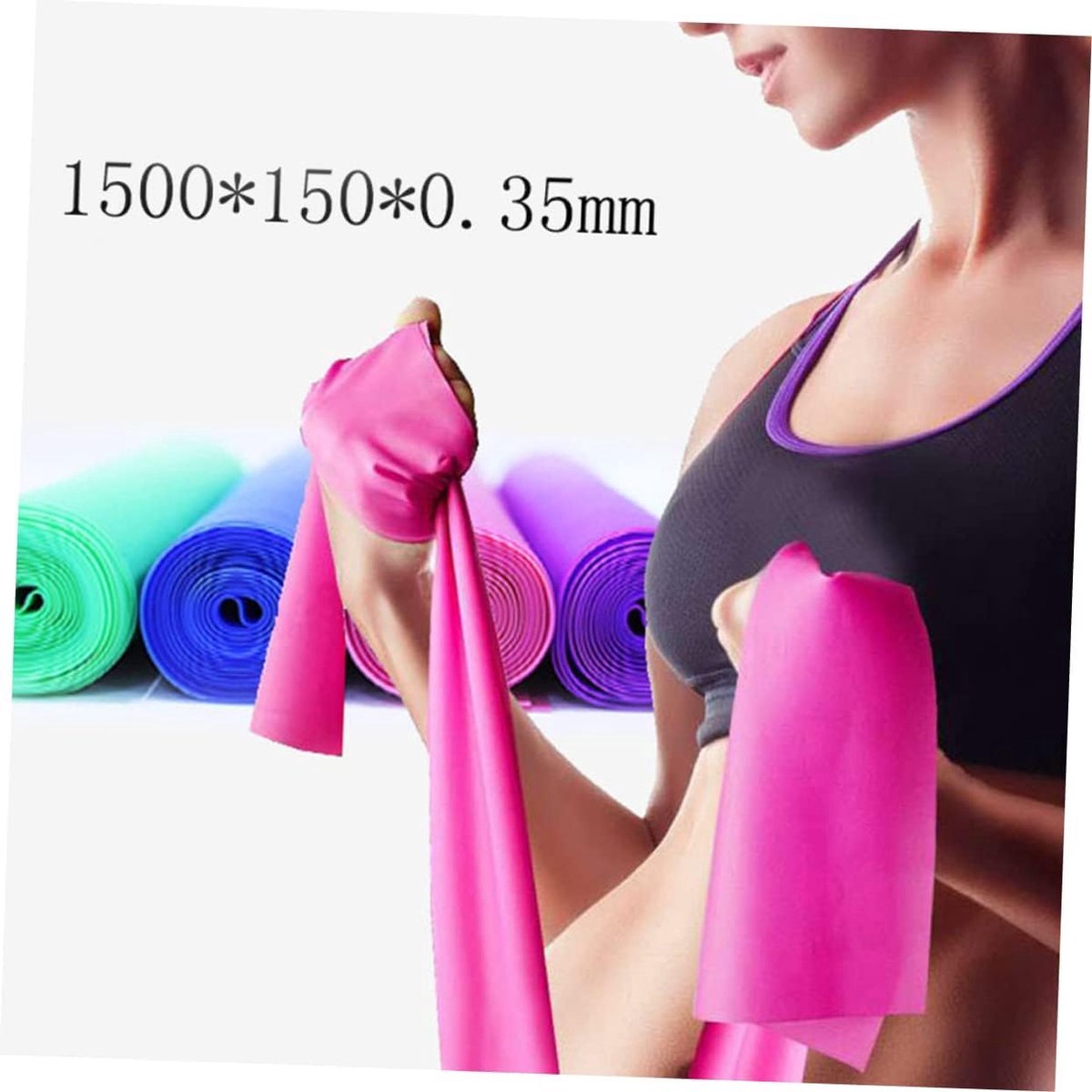 3 pieces - Resistance bands - Silicone exercise bands - With different resistance intensities - Silicone exercise bands - Exercise bands for training, physiotherapy, stretching, recovery, Pilates, rehabilitation and yoga - Image 4