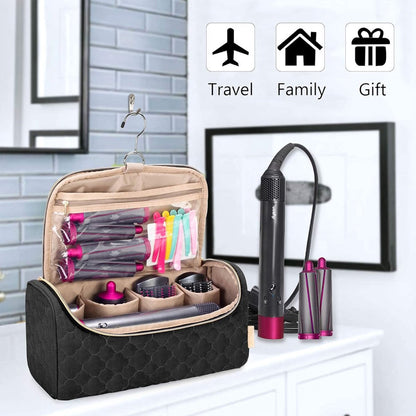 Travel Case Suitable for Dyson Hair Dryer - Hair Styler Storage Pouch - Straightener Attachment Travel Bag - With Compartments for Dyson Accessories - Hair Curler Accessories - Women's Toiletry Bag - Storage Bag - Travel Bag - Travel Pouch - Organizer - B - Image 4