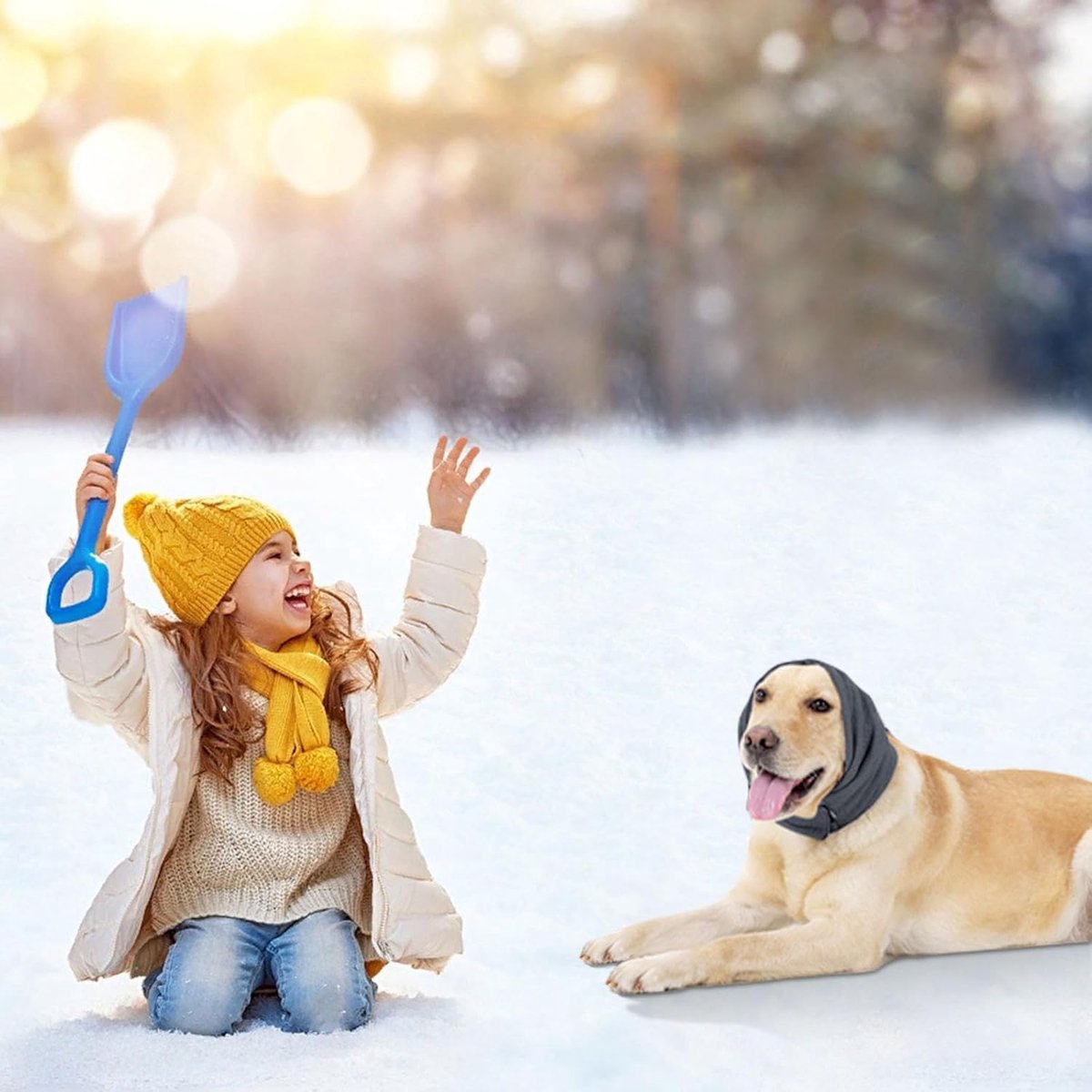 M - Noise-Reducing Ear Protectors for Dogs - Dog Ear Protector - Ear Protector for Dogs - Dog Ear Protector - Dog Ear Protection - Pet Cone - Noise-Dampening Dog Headband - Noise-Reducing Dog Ear Warmer - Keep Warm - Adjustable - Image 5