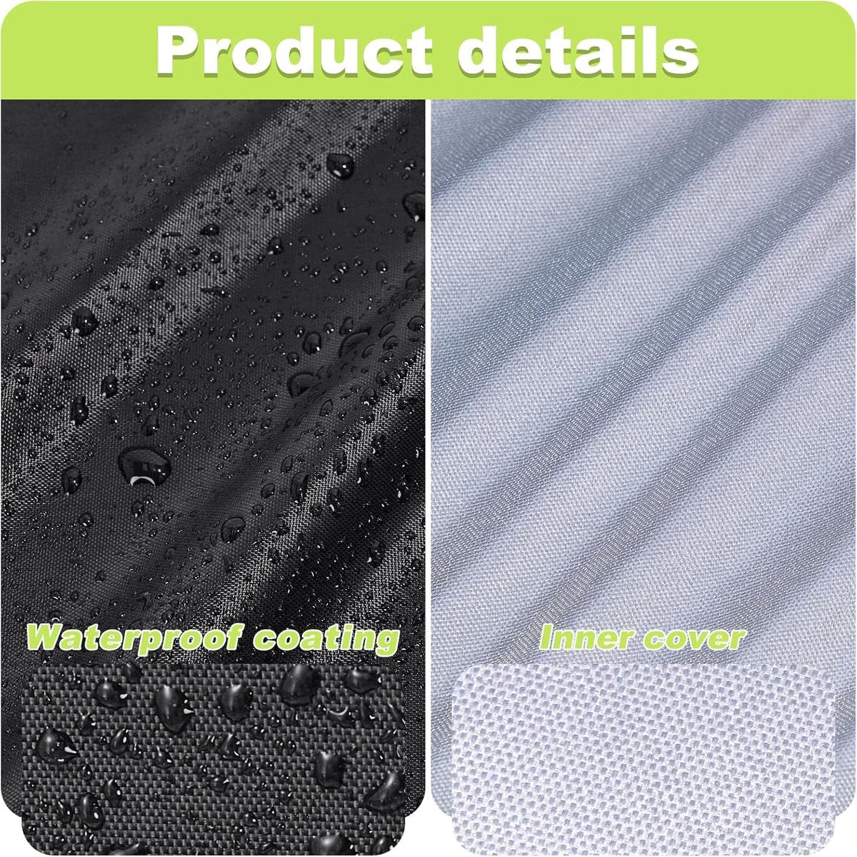Garden Chair Cover - Waterproof Protective Cover for Garden Furniture - Protective Cover for Garden Chairs - Cover Suitable for Stackable Chairs - 89*89*120/89cm - Black - 210D Oxford Cloth - Waterproof - Durable - Garden Furniture Covers - Garden Furnitu - Image 4