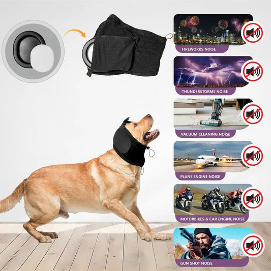 S - Noise-Reducing Ear Protectors for Dogs - Dog Ear Protector - Ear Protector for Dogs - Dog Ear Protector - Hearing Protection for Pets - Pet Cone - Noise-Dampening Dog Headband - Noise-Reducing Dog Ear Warmer - Blue - Image 2