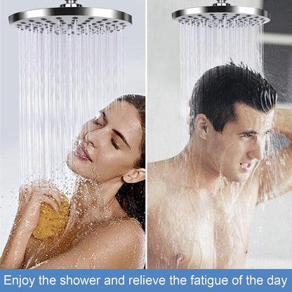 Deluxe Rain Shower Head - ø 20 CM - Shower Head - Rain Shower - High Pressure - Water-Saving Shower Head - Stainless Steel - Anti-Limescale Shower Head - Overhead Shower - Wellness - Spa - Chrome - Round - Rain Shower Head - Suitable for Bathroom - Silver - Image 4
