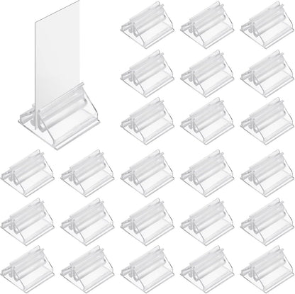 Acrylic Stand - 36 Pieces - Photo Stand - Card Holder - Acrylic Place Card Holders - Plastic - Coin Stand - Photo Holder - Menu Card Holder, Photo Holder with Slot - Table Card Holder - For Table Numbers, Name Cards, Wedding Cards - Photo Displays