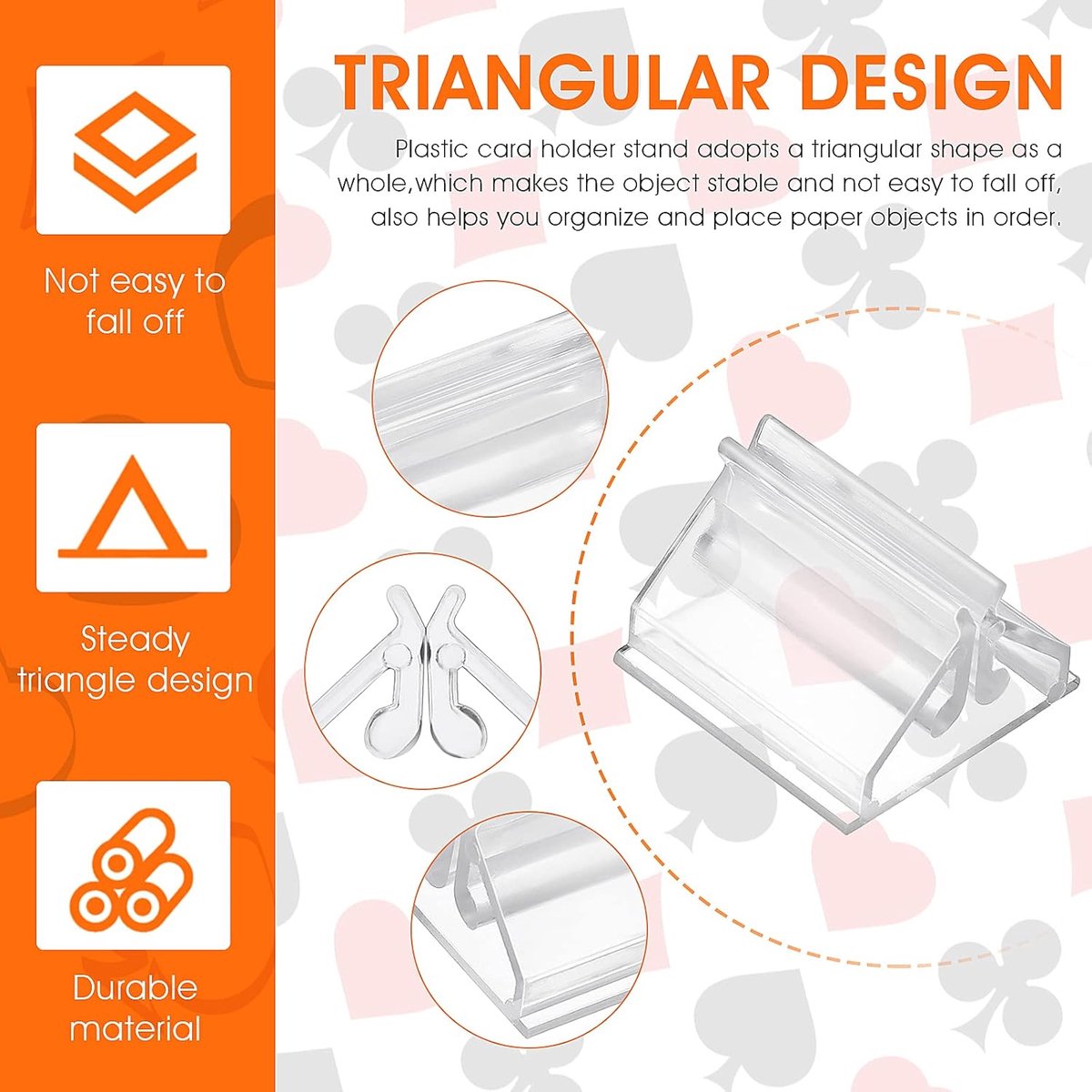Acrylic Stand - 36 Pieces - Photo Stand - Card Holder - Acrylic Place Card Holders - Plastic - Coin Stand - Photo Holder - Menu Card Holder, Photo Holder with Slot - Table Card Holder - For Table Numbers, Name Cards, Wedding Cards - Photo Displays - Image 3