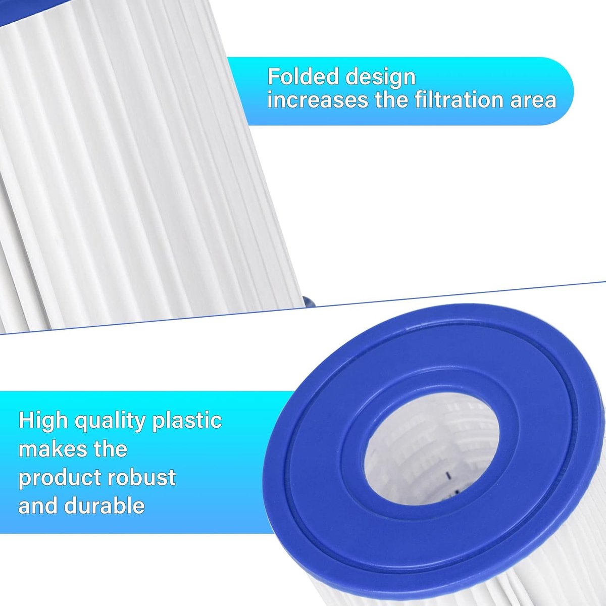 4 x Filter VI for swimming pool - suitable for Bestway Miami, Lay-Z-Spa Pool filter - Filter cartridge VI - Image 2