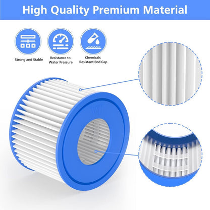 4 x Filter VI for swimming pool - suitable for Bestway Miami, Lay-Z-Spa Pool filter - Filter cartridge VI - Image 5