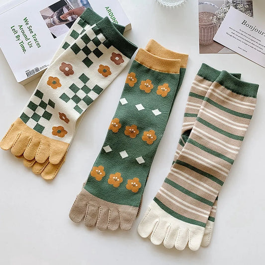 Toe Socks - Women's - Toe Socks - 6 Pairs - Cotton - Yoga Socks - Smooth Toe Seam - No Annoying Seams - Toe Socks - Toesocks - Ladies - Runner Toe Socks - Sneaker Socks - Antibacterial - Breathable - Elasticity - Comfortable Socks - Image 4