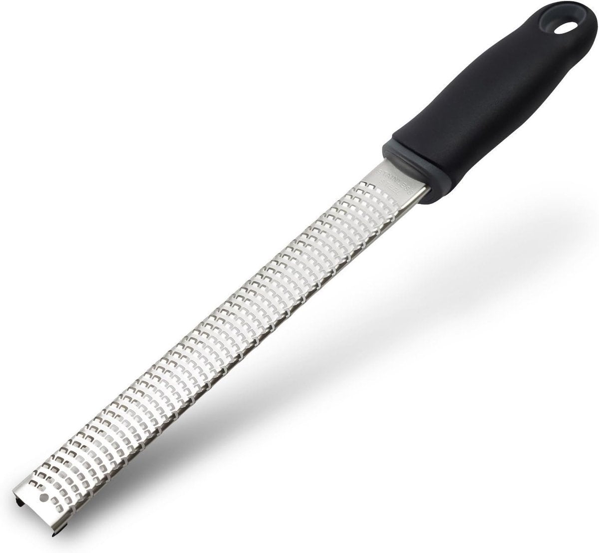 Grater - Professional zester - Fast and efficient Lemon grater - Multifunctional Long hand grater - Cheese grater - Ginger grater - Garlic grater - Narrow long grater - Kitchen grater - ergonomic soft handle - High-quality stainless steel - Black - Image 2
