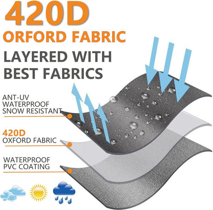 Parasol Cover - 190×50×30cm - Standing Parasol - Sturdy & Durable - Waterproof Parasol Cover 600D - With Zipper, Drawstring and Storage Pouch - Waterproof / Dustproof / Weatherproof - Black - For Cantilever Parasol and Standing Parasol - Image 4