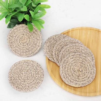 Coasters - 8-Piece - Stylish Coasters - Coasters for Glasses - Beautiful Coaster Set - Round Coaster Design - Anti-Slip - Heat Resistant - Gift - with Holder - Image 3
