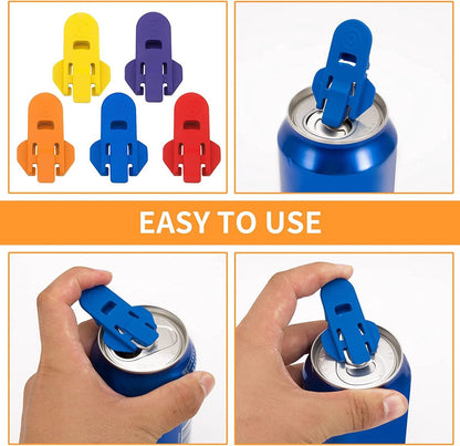 Can Opener - 6 Pieces - Can Opener - Can Opener - Can Opener For Cans - Can Sealer - Drink Can Opener - Can Lock - Aid For Rheumatism - Soft Drink Can Opener - Small Can Sealer - Against Insects And Leaks - 6 Colors - Image 2