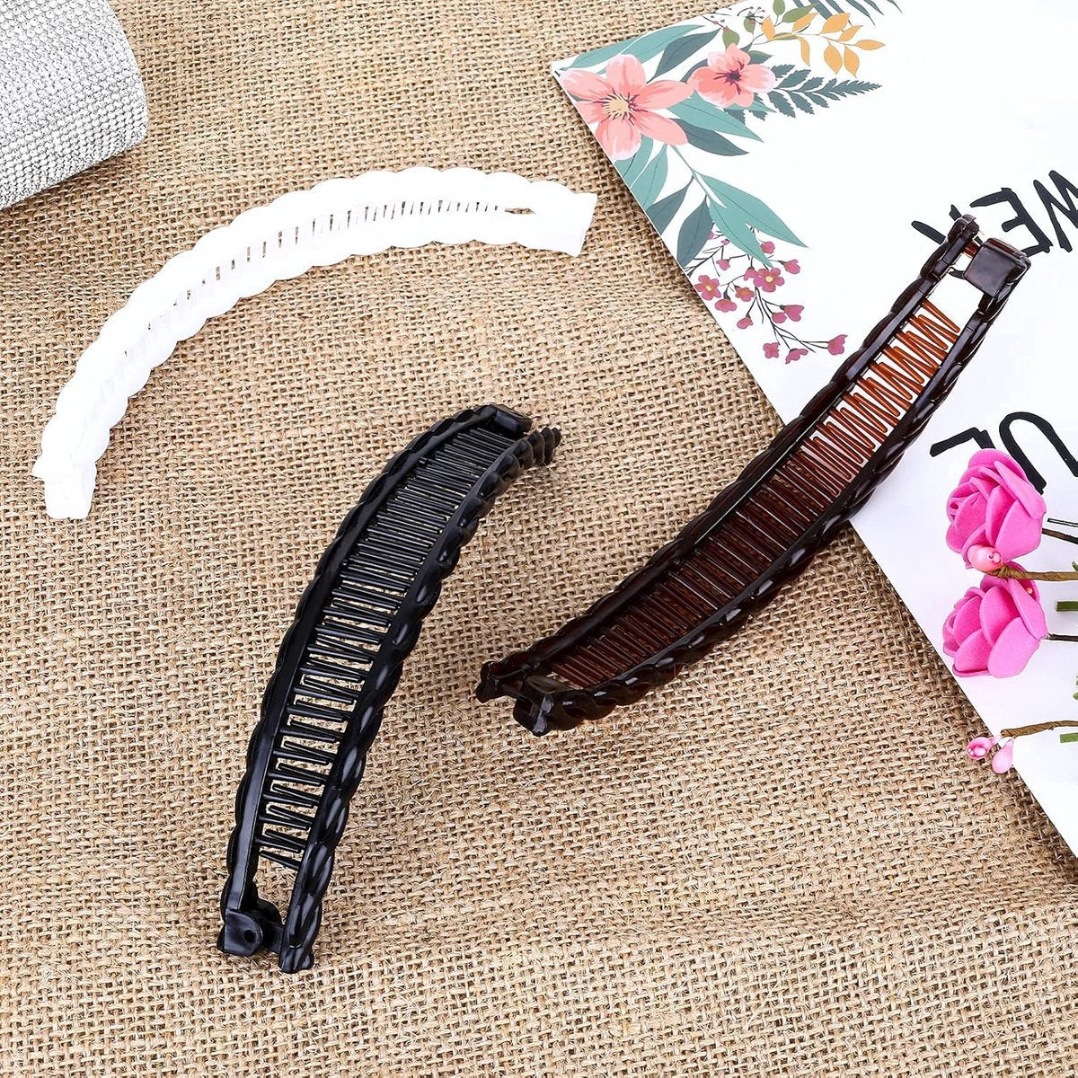 Banana Clip - Premium Hair Clips - 3 Pieces - Hair Clip - Hair Clip - Women's Hair Clips - Large - Hairpin - Versatile - Not Easy to Break - Fashion & Simple - Nude Hair Clips - Christmas Gift - Deals - Image 3