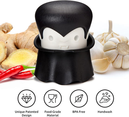 Garlic Press - Professional Garlic Crusher - Creative Multifunctional Garlic Chopper - High Quality Garlic Crusher Mincer - Works on Herbs, Ginger, Nuts, Chili Garlic Grinder - Funny Cooking Gifts Gadgets - Image 4