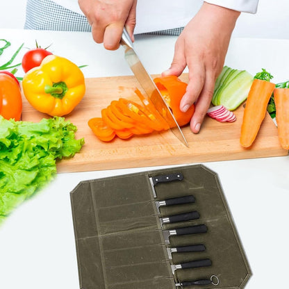 Chef Tools Protector - Roll Case Knife Folder - Cookware - Chef's Fashion - Knife Folder - Knife Bag - Storage Bag - Knife Set Storage Bag - Knife Case for 12 Knives - Kitchen Set - Chef Knife Roll Bag - Portable Knife Bag - Knives Not Included! - Image 3