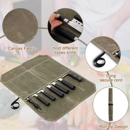 Chef Tools Protector - Roll Case Knife Folder - Cookware - Chef's Fashion - Knife Folder - Knife Bag - Storage Bag - Knife Set Storage Bag - Knife Case for 12 Knives - Kitchen Set - Chef Knife Roll Bag - Portable Knife Bag - Knives Not Included! - Image 4
