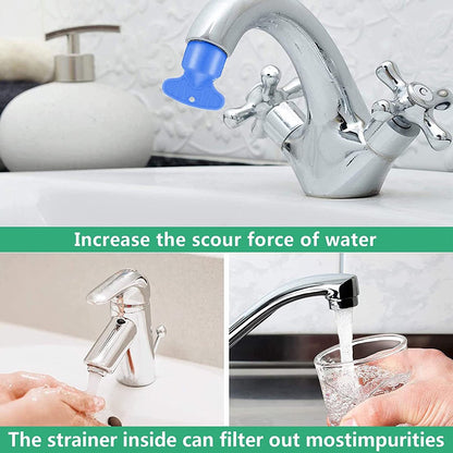 Water-Saving Aerator - M18 x 6 Pieces Tap Aerator - With Mounting Wrench - Tap Strainer for Taps - Tap Attachment - Tap Connector - Includes Disassembly Wrench & Removal Tool - Blue - Image 5