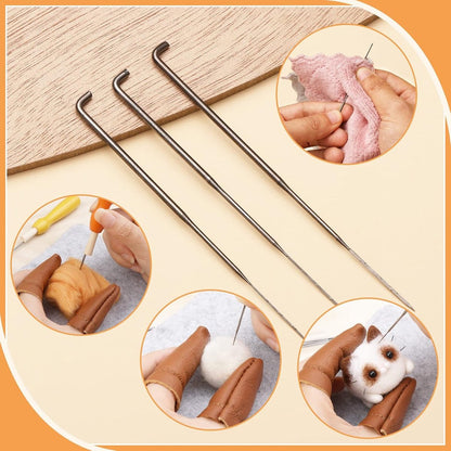 Needle Felting - 45-Piece Starter Set - Crafts for Girls - Crafts for Boys - Incl. Tools - Needle Felting - Kit - Carded Wool - Felting Needles - Children's Sewing Set - Forest Animals - For DIYers, Home Decor, Birthday Gift - Image 4