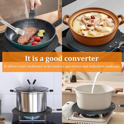 Adapter - Induction Adapter Plate 24 Cm - Cooktop Protector/Adapter - Heat Spreader Plate - Heat Conduction Plate for Gas Stove - Aluminum Gas Stove Spreader - With Handle - Stove Diffuser - For Protection of Cookware - Image 2