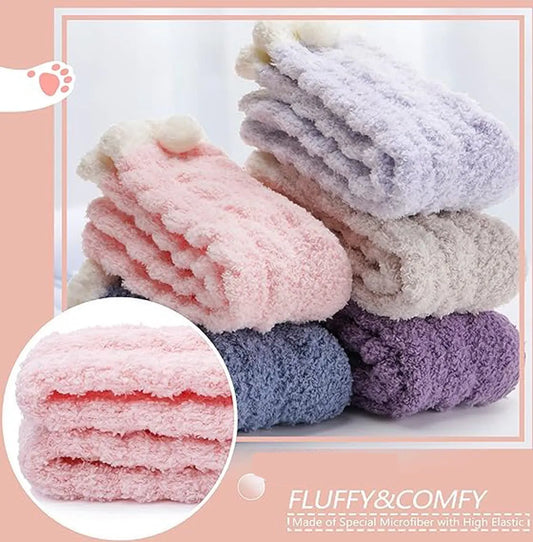 House Socks - 6 Pairs - Women's House Socks - Anti-Slip Socks - Fleece Socks - Thick Socks - One Size - 35-40 - Thick - Bed Socks - Fluffy Socks - Heated Socks - Lined Socks - Winter Socks - Gift Idea - Image 2