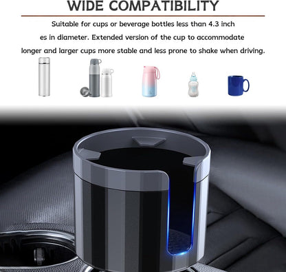 Car Cup Holder - Adjustable Cup Holder - Universal - Coffee Holder - Drink Holder - Soft Drink Holder - Large Drink Bottle Holder - Can Holder - Cupholder - Max 10.5 Cm Diameter - Expandable Base - Interior Accessories - Image 4