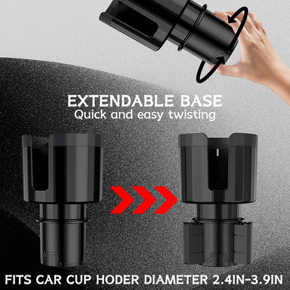 Car Cup Holder - Adjustable Cup Holder - Universal - Coffee Holder - Drink Holder - Soft Drink Holder - Large Drink Bottle Holder - Can Holder - Cupholder - Max 10.5 Cm Diameter - Expandable Base - Interior Accessories - Image 5