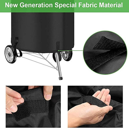 BBQ Cover - Barbecue Protective Cover - 70x70 cm - Round BBQ Cover - Waterproof - Universal Barbecue Cover - Outdoor Grill Cover - Round Barbecue - Waterproof UV Cover - Barbecue Cover - Oxford - Waterproof - Weatherproof - Cover - Image 2