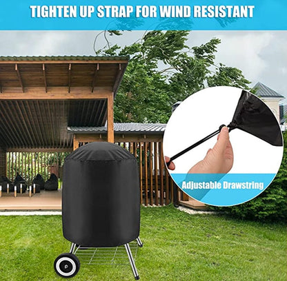 BBQ Cover - Barbecue Protective Cover - 70x70 cm - Round BBQ Cover - Waterproof - Universal Barbecue Cover - Outdoor Grill Cover - Round Barbecue - Waterproof UV Cover - Barbecue Cover - Oxford - Waterproof - Weatherproof - Cover - Image 4