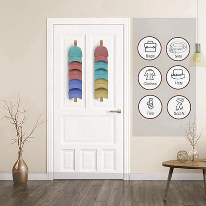 Hat Rack - 2 Pieces - Cap Rack - Cap Holder - Storage for Caps and Holders - Organizer for Caps - Coat Hook - Wall Coat Rack - Wall Hooks - Clothes Hooks - Towel Hook - Kitchen Hook - For Various Hats - Includes Screws - Image 3