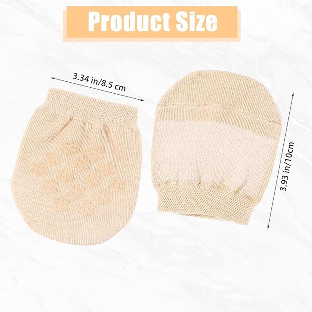 Toe Socks - Half Socks - 6 Pairs - Toe Socks - Cotton - Yoga Socks - Anti-Slip Socks - Foot Protectors - Forefoot Pads - Forefoot Cushion - Comfortable Socks - Smooth Toe Seam - No Annoying Seams - Breathable - One Size - Image 2