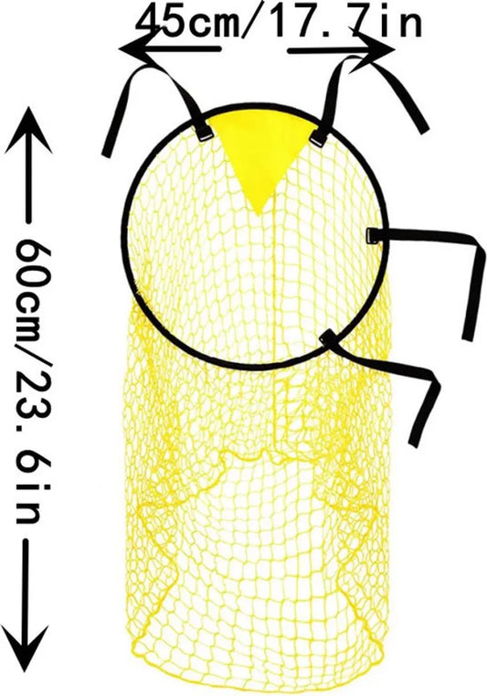 Cross Target with Ball Net - Football Training Equipment - Football Net - Football Goal - Football Kick Net with Adjustable Straps - Football Top Corner Goal Net Goals for Children - Shooting Accuracy Training Practice - Yellow - 1 Piece - Image 2