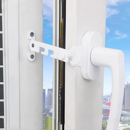 Pieces Window Stopper - Window Limiter - Window Security - Child Lock for Window - Window Tilt Regulator for Adjusting the Window Opening - Suitable for Any Window - Window Lock - Locks for Windows - Child Lock - Safety - Frame Lock - Small Lock - White - Image 3