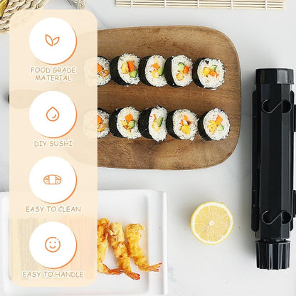 Sushi Maker Kit - Sushi Set - Sushi Maker - Sushi Roller - Sushi Bazooka - Includes Bamboo Sushi Mat - Shapes - DIY - Sushi Making - Sushi Shape - Sushi Mold - Gift - Black - Image 3