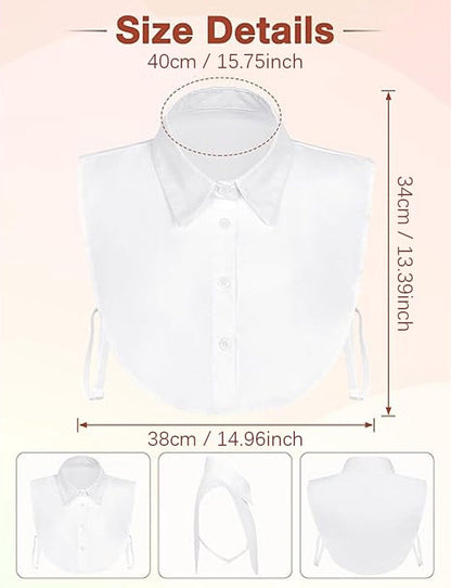 Women's Blouse Collar Detachable Collar White Collar - Detachable Collar - Blouse Collar - Adjustable Pointed Collar - Removable - Collar - Shirt Replacement - Blouse - Image 2