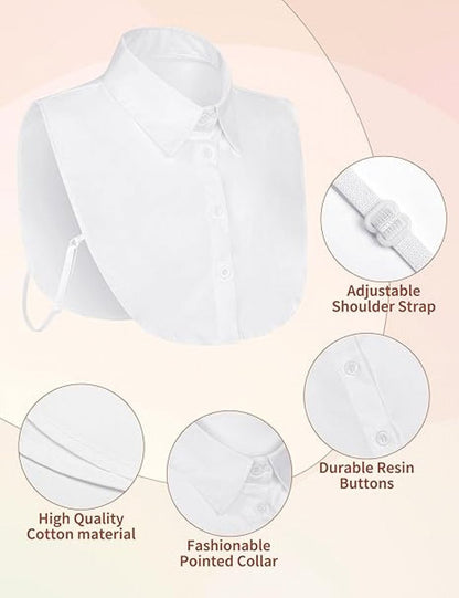 Women's Blouse Collar Detachable Collar White Collar - Detachable Collar - Blouse Collar - Adjustable Pointed Collar - Removable - Collar - Shirt Replacement - Blouse - Image 4