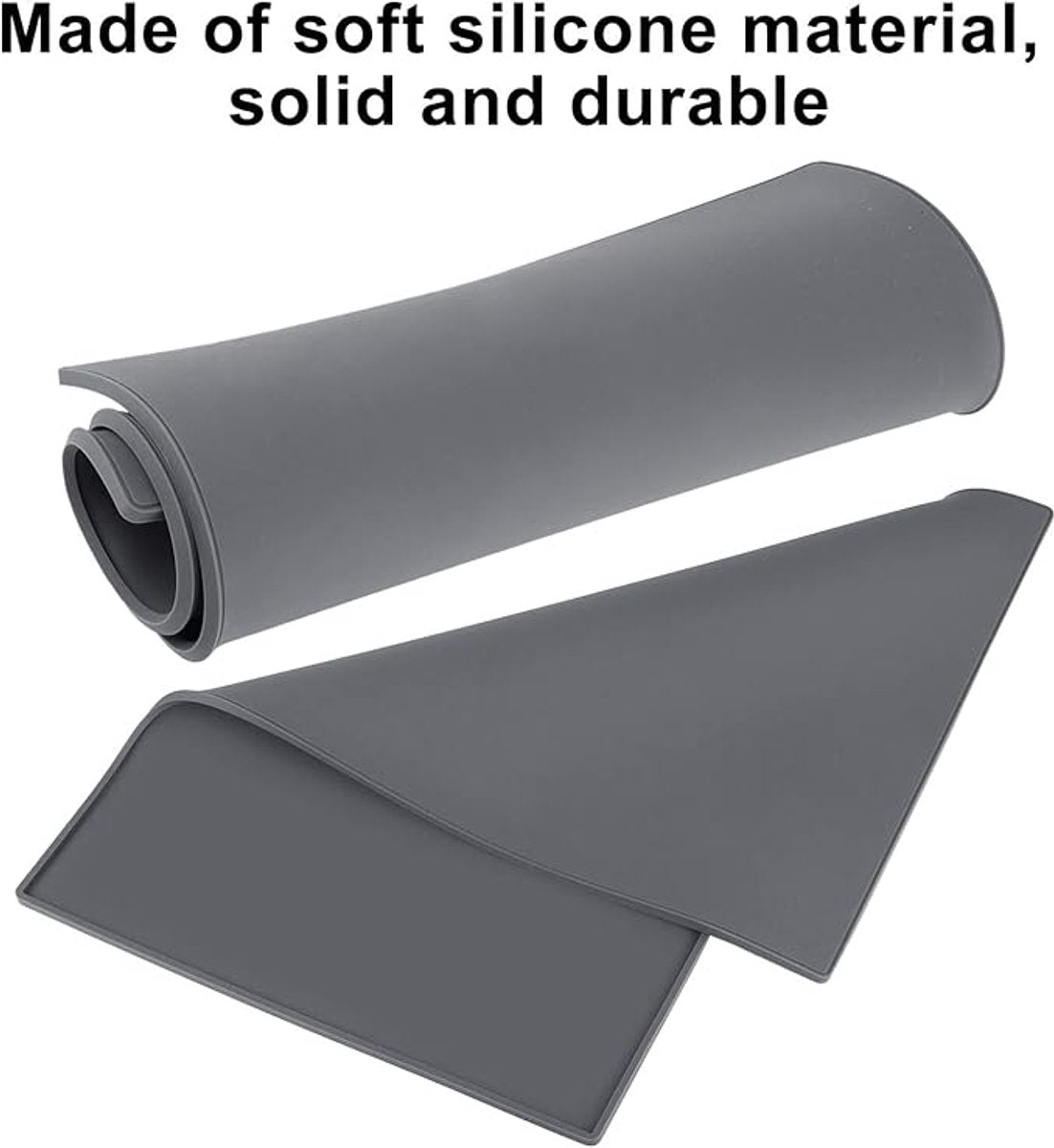 Silicone mat under coffee maker - 48x30cm - non-slip mat for coffee maker - barista accessories - grey - Image 2