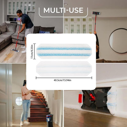 6-Pack - Microfiber mop pad replacement suitable for O Cedar H2pro mop system - Mop head replacement suitable for O-Cedar/Vileda H2pro - Machine washable, Reusable pad replacement - For Deep Cleaning - Image 4