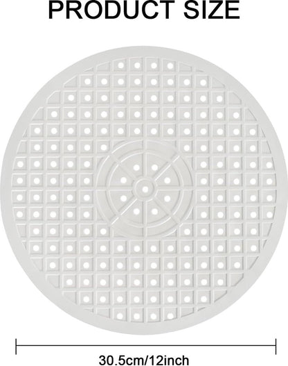 Sink Mat - ø 31 Cm - Sink Mats - For Sink - Round Sink Mat - Washbasin Mat - White Round Rubber Sink Mat - Tpr Material - Rubber Countertop Mat Sink - For Kitchen Sink Floor, Cutlery And Glassware - Washbasin Mat - White - 1 Piece - Image 2